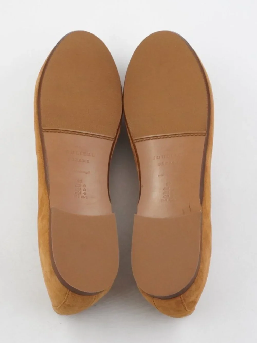 Sezane Agathe Low Ballerinas Ballet Flats in Hazelnut Suede Leather - US Size 11 - Picture 6 of 12